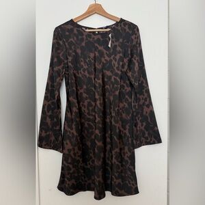 GAP leopard Brown and Black Patterned Dress